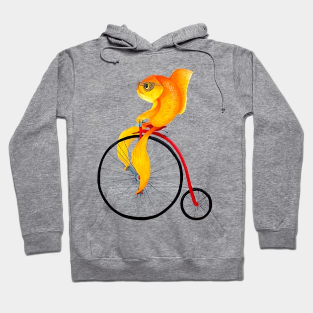 Penny Farthing Fish Hoodie by KatherineAppleby